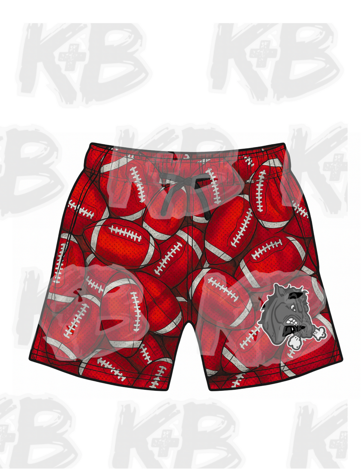 Big Red Shorts red football