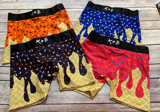 K+B Ice Cream Boxer Brief-purple orange blue pink