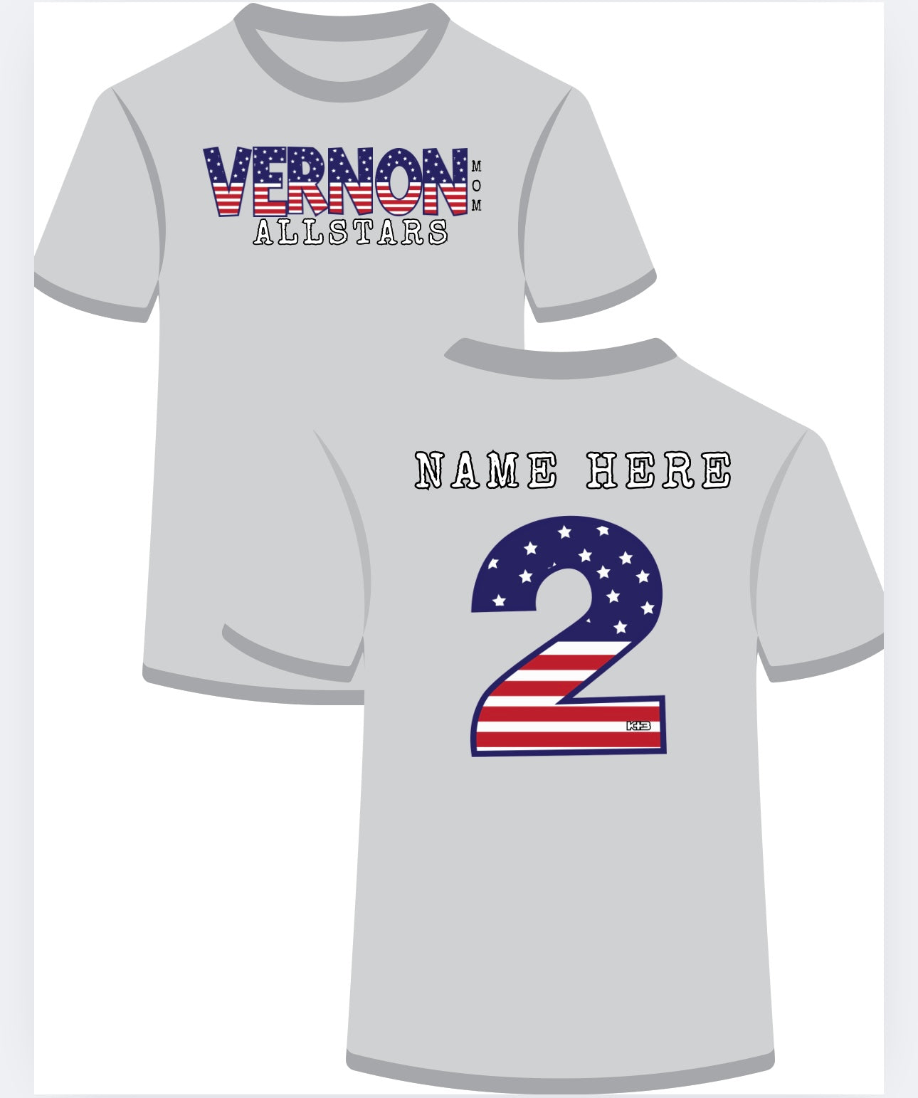 Vernon National All Stars Baseball/BackName number