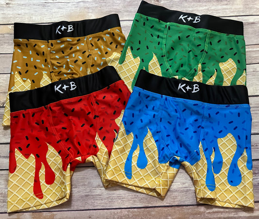 K+B Ice Cream Boxer Brief-primary + green