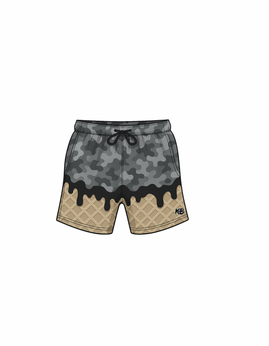 K+B Camo Drip Shorts