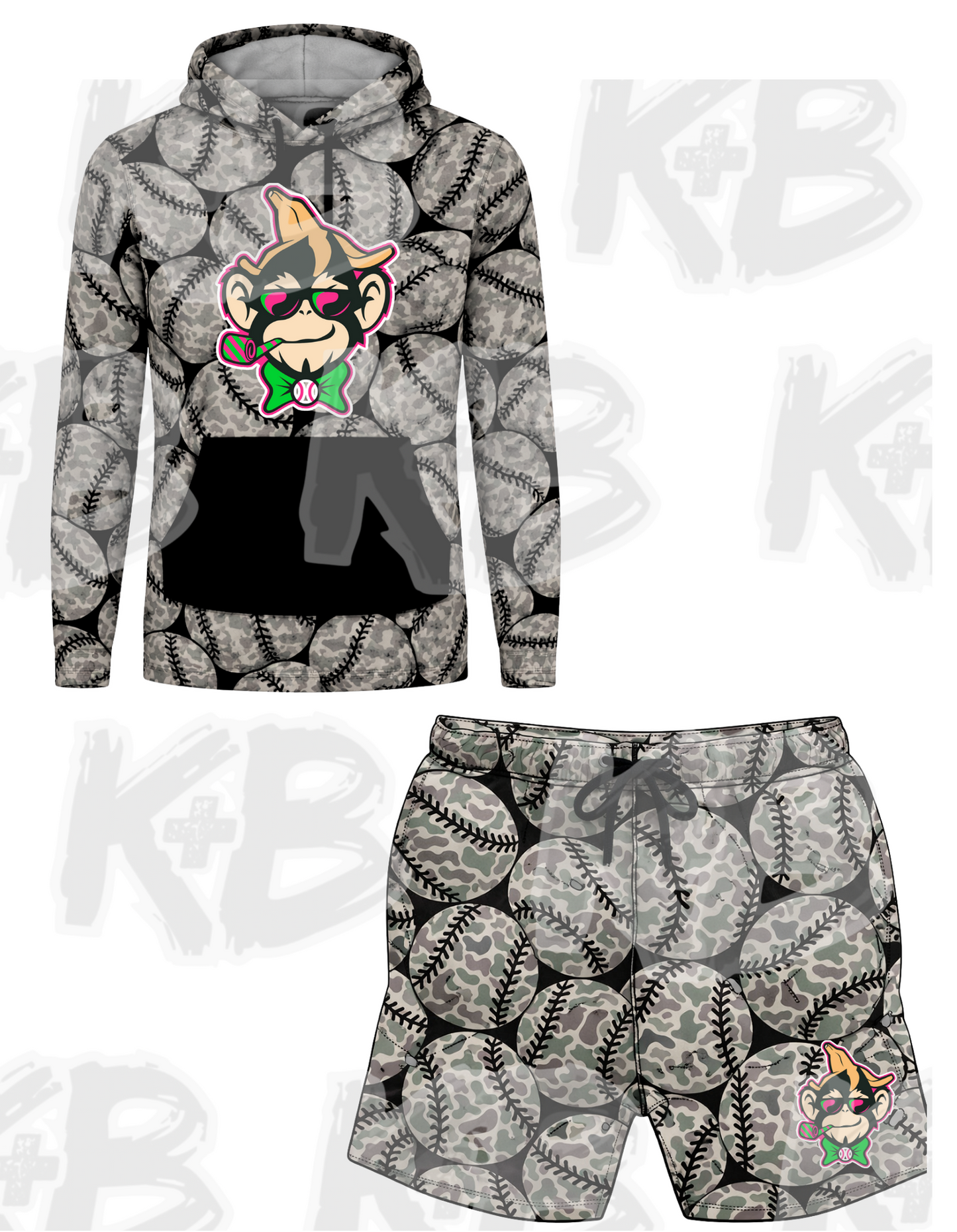 PA ss hooded shirt/shorts set