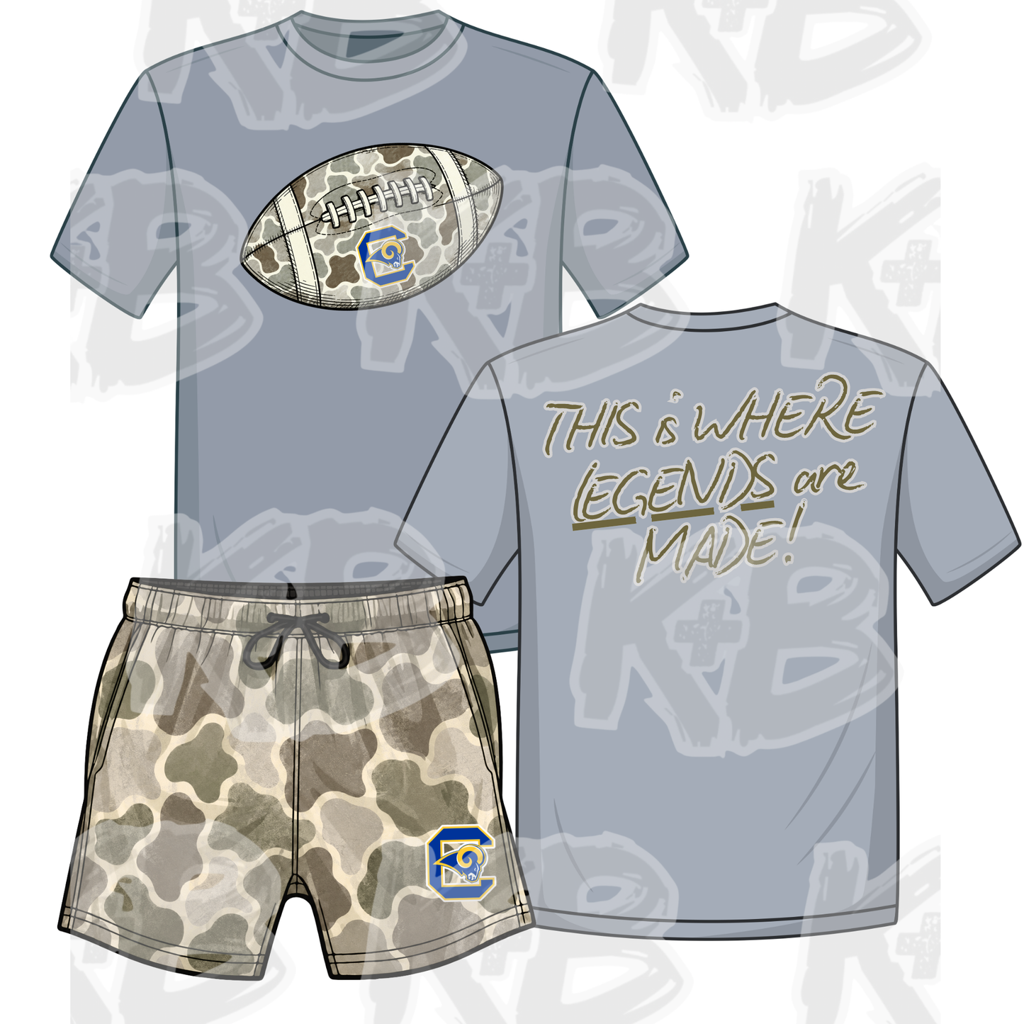 KB chesterfield camo football set