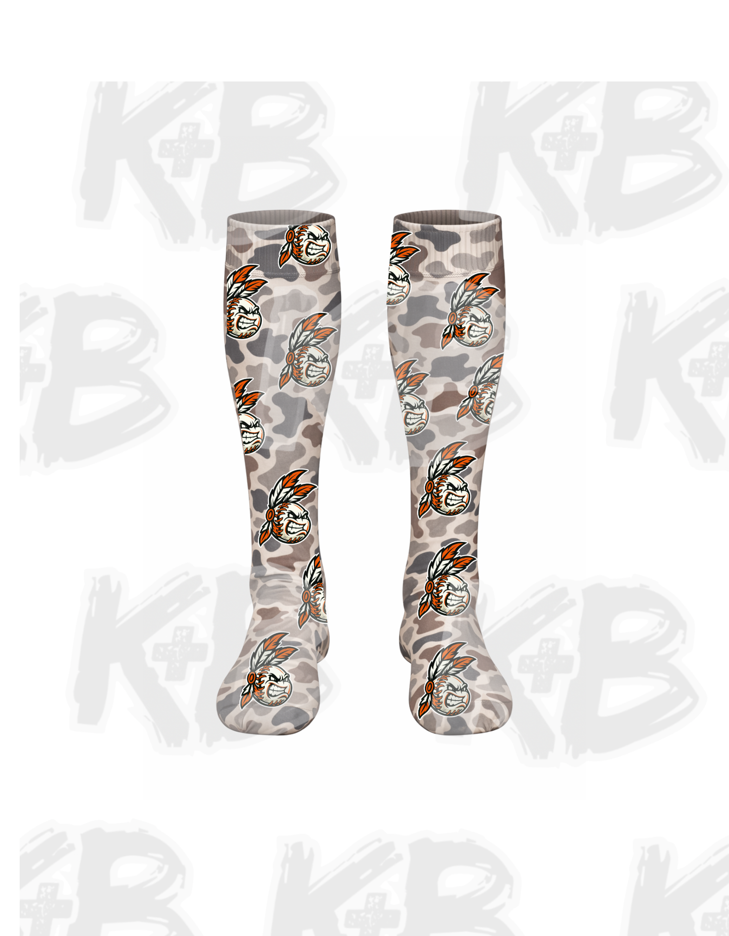 WB camo socks below knee