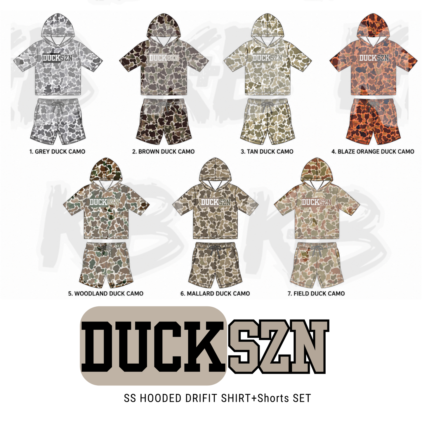 KB SS hooded DriFit shirt set- DUCK SZN