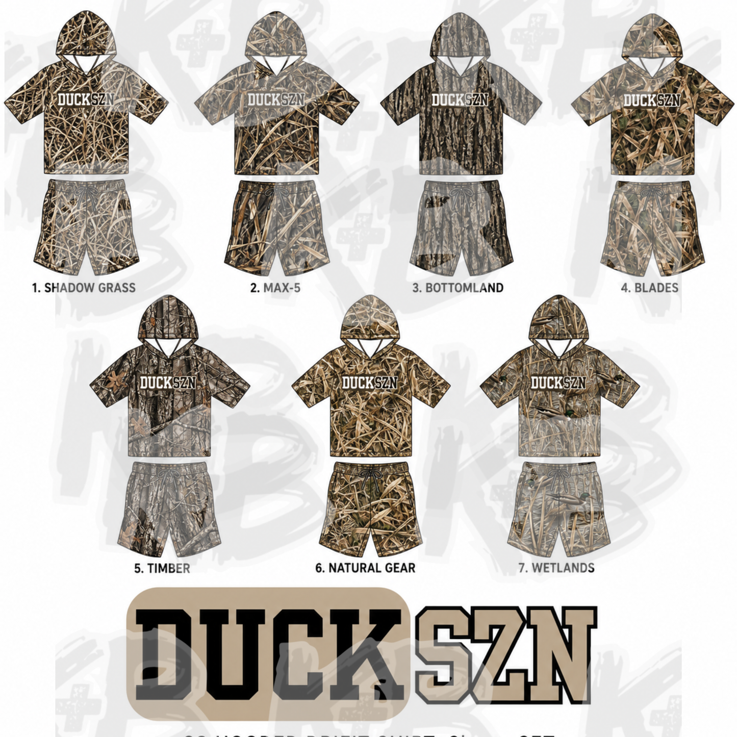 KB SS hooded DriFit shirt set- DUCK SZN 2