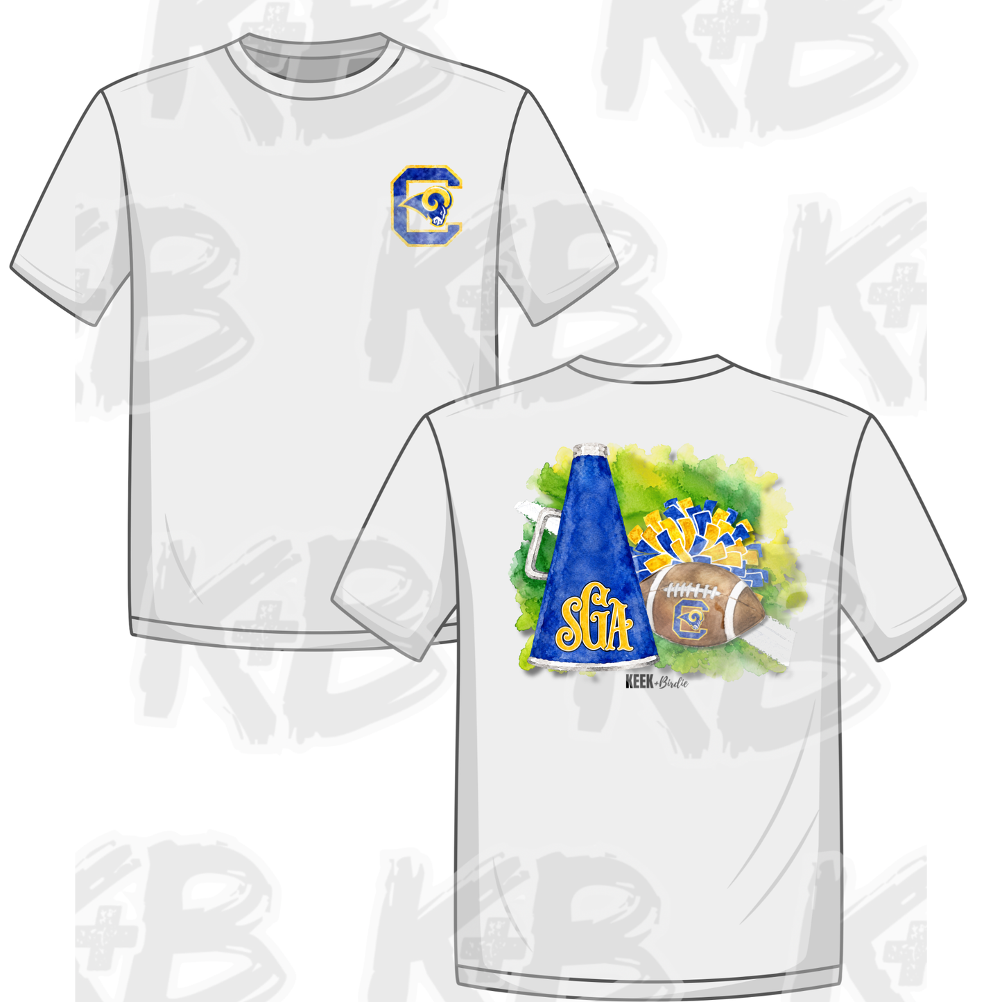 KB Ram Cheer monogram Megaphone