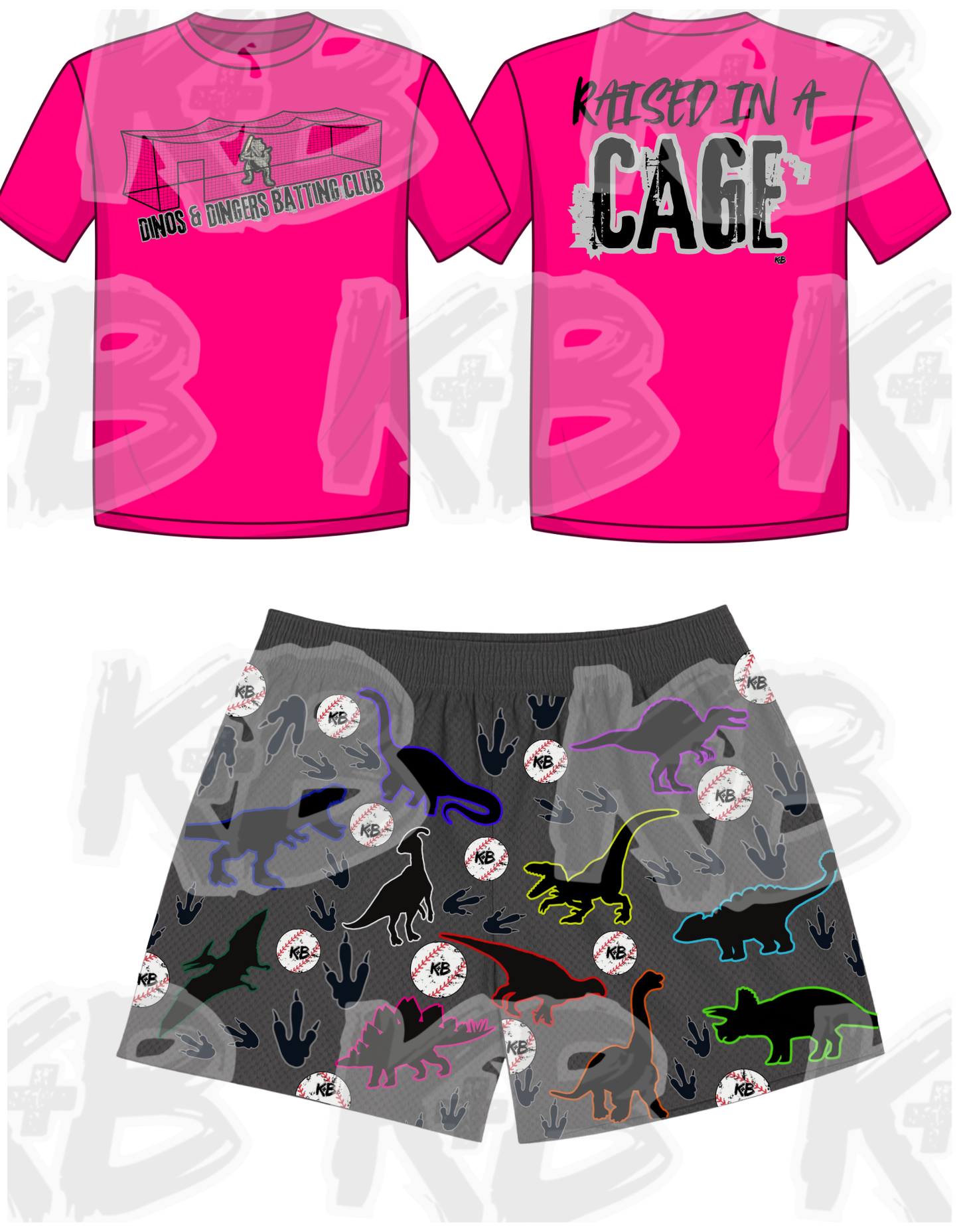 KB set raised in a cage