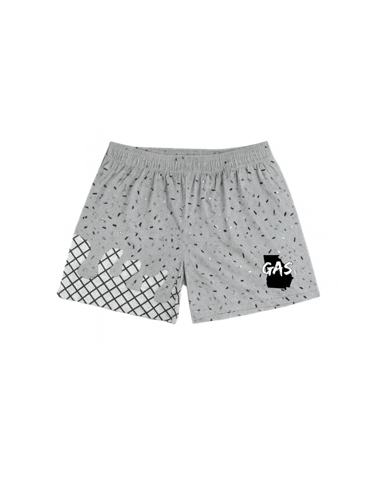 GAS grey drip shorts