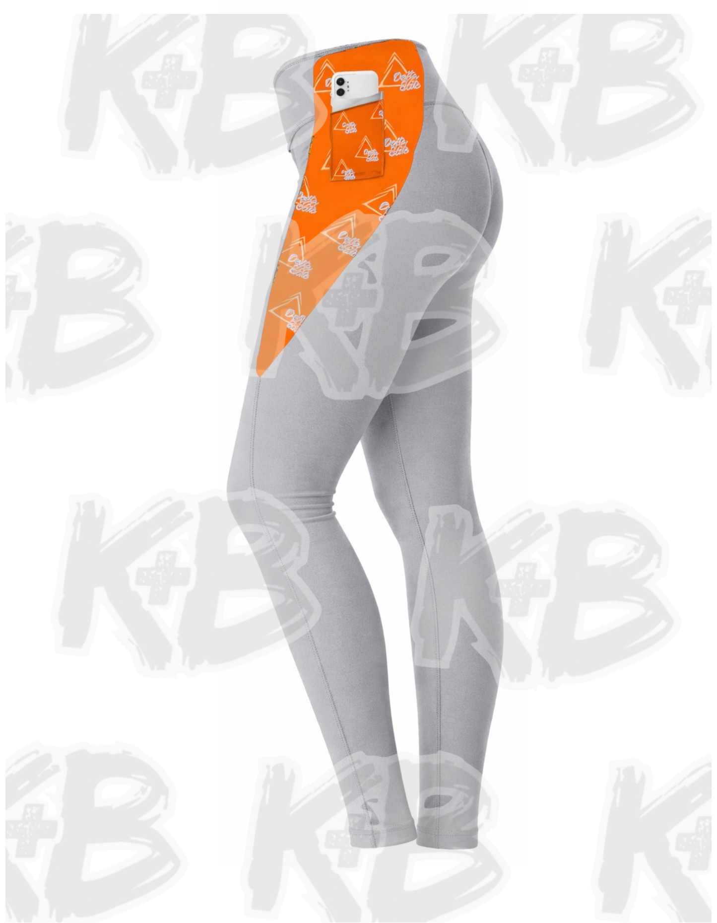 DE leggings grey/orange