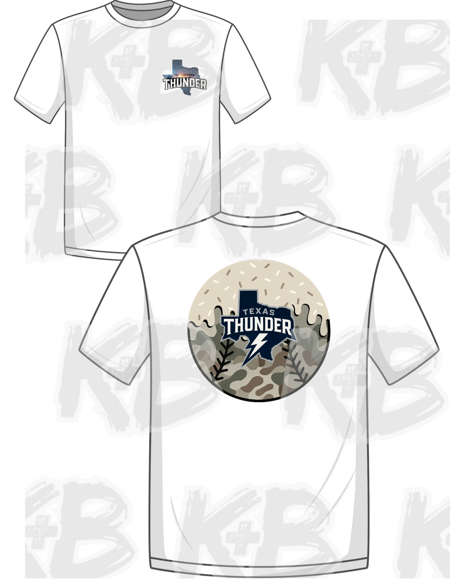 Thunder Camo Ice Cream Baseball