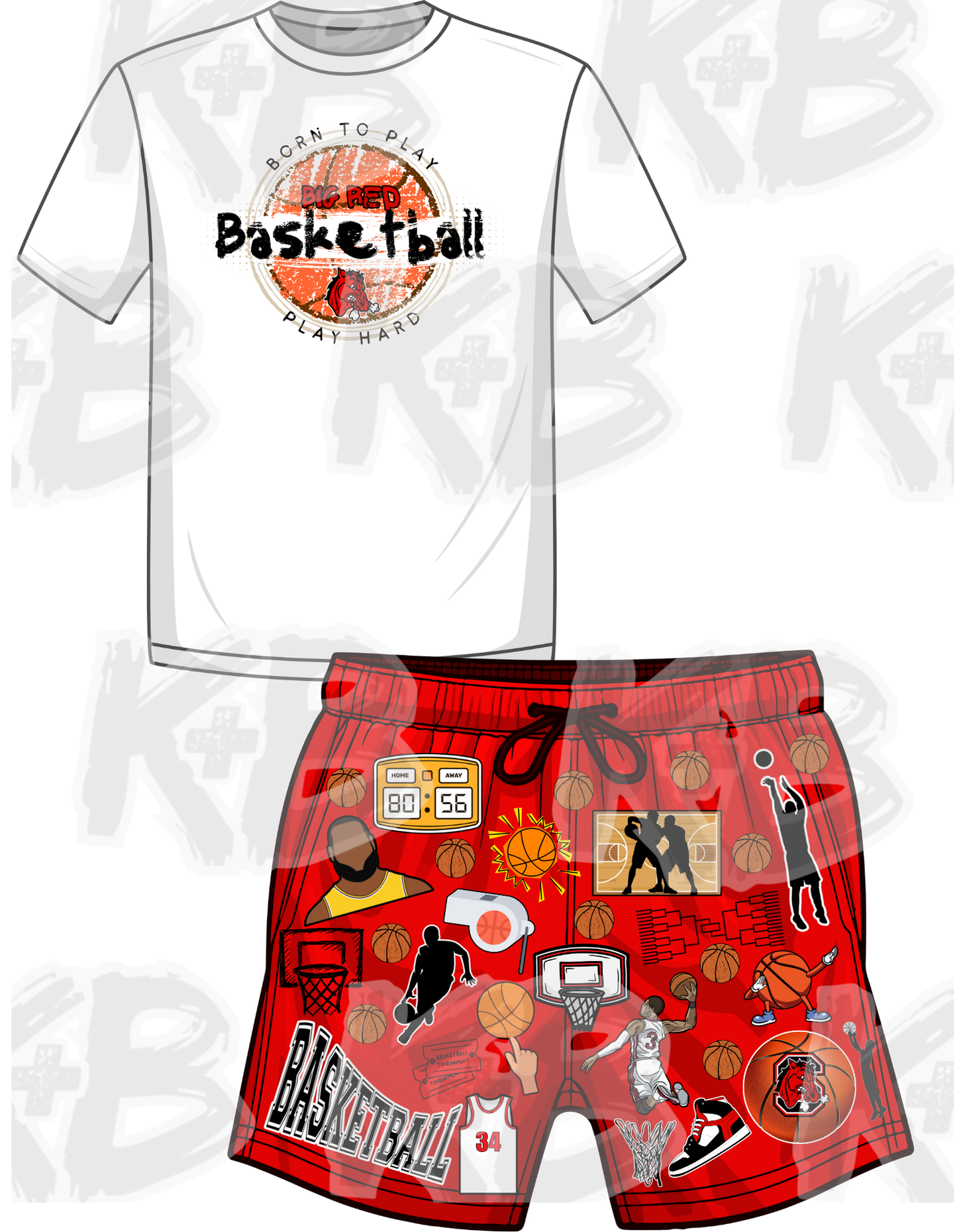 Big Red Basketball Set