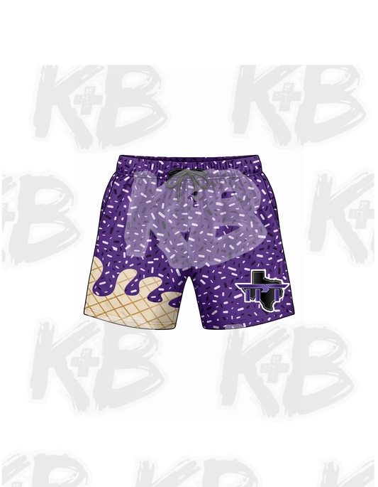 TPT shorts purple ice cream