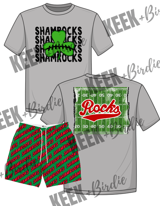 Rocks set- football/shamrocks across