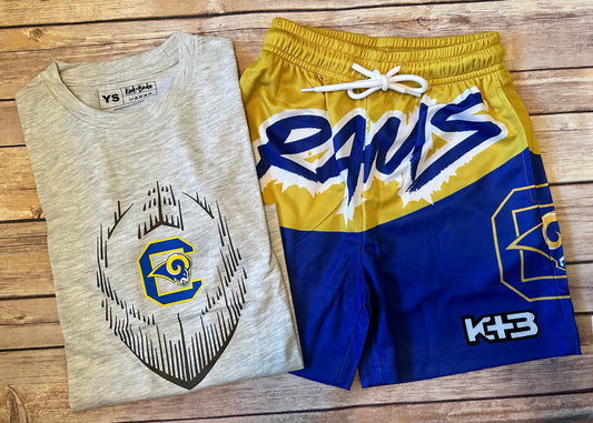 Chesterfield Football+Blue/Gold RAMS Shorts Set