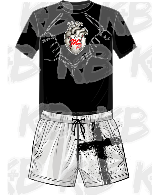 MP Set baseball heart/cross