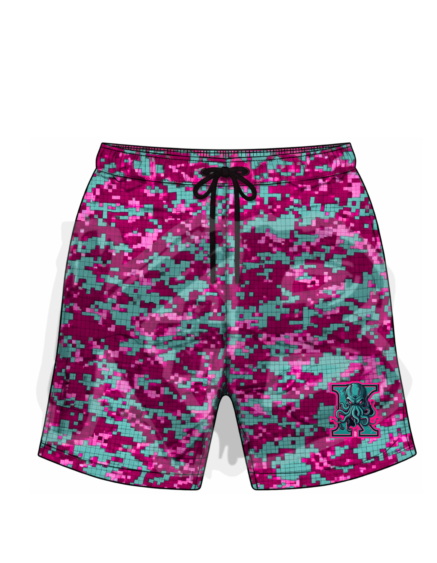 OKK shorts camo pink/teal