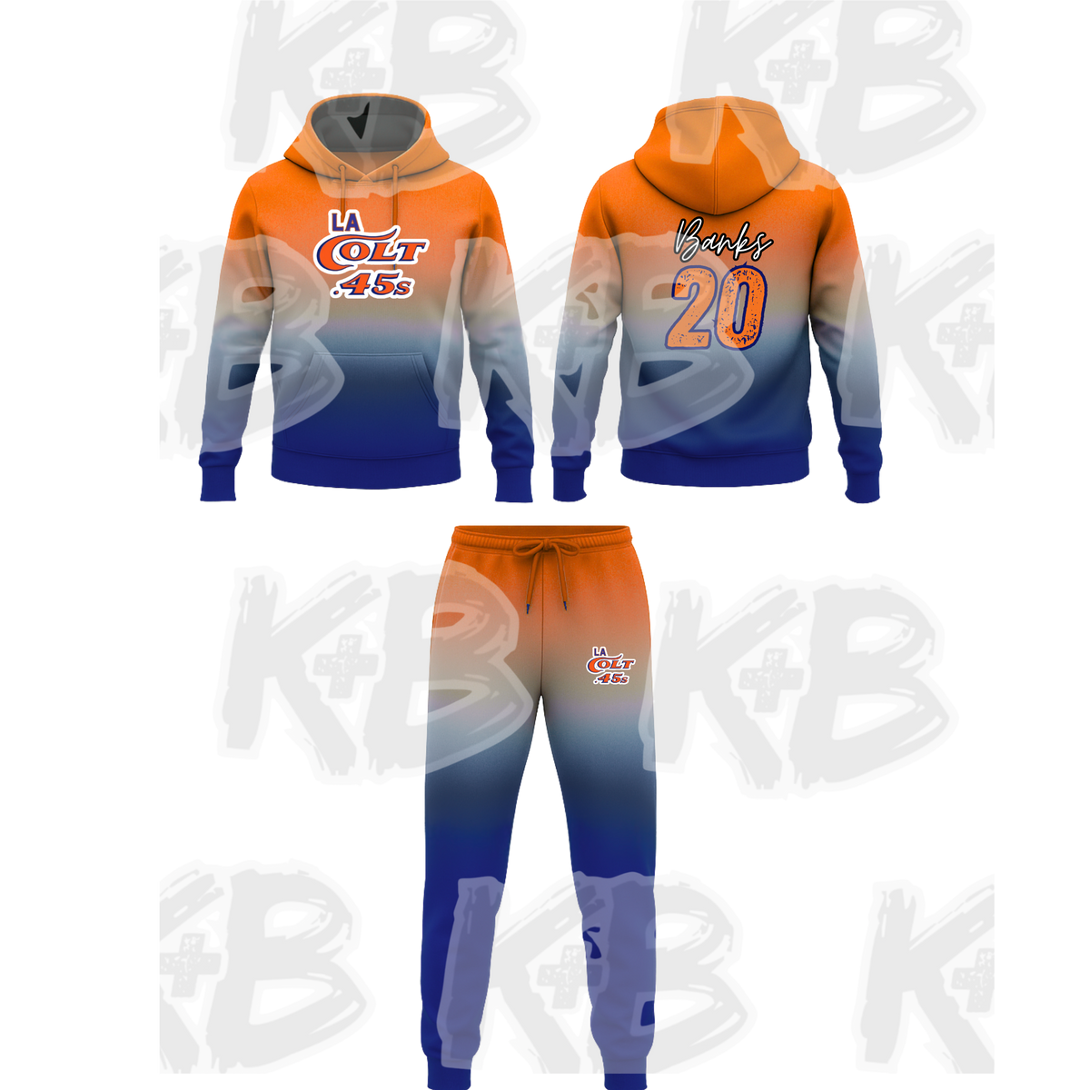 LAC45 hoodie/jogger set ombre