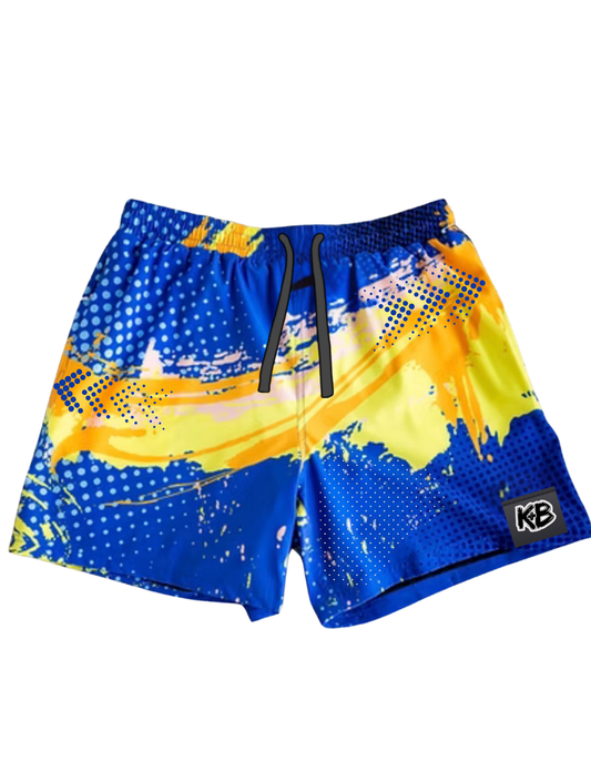 KB shorts blue/gold