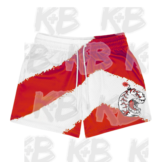 OB shorts red white