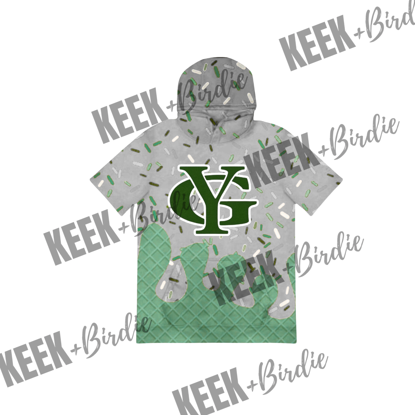 YG ss hooded shirt Ice cream