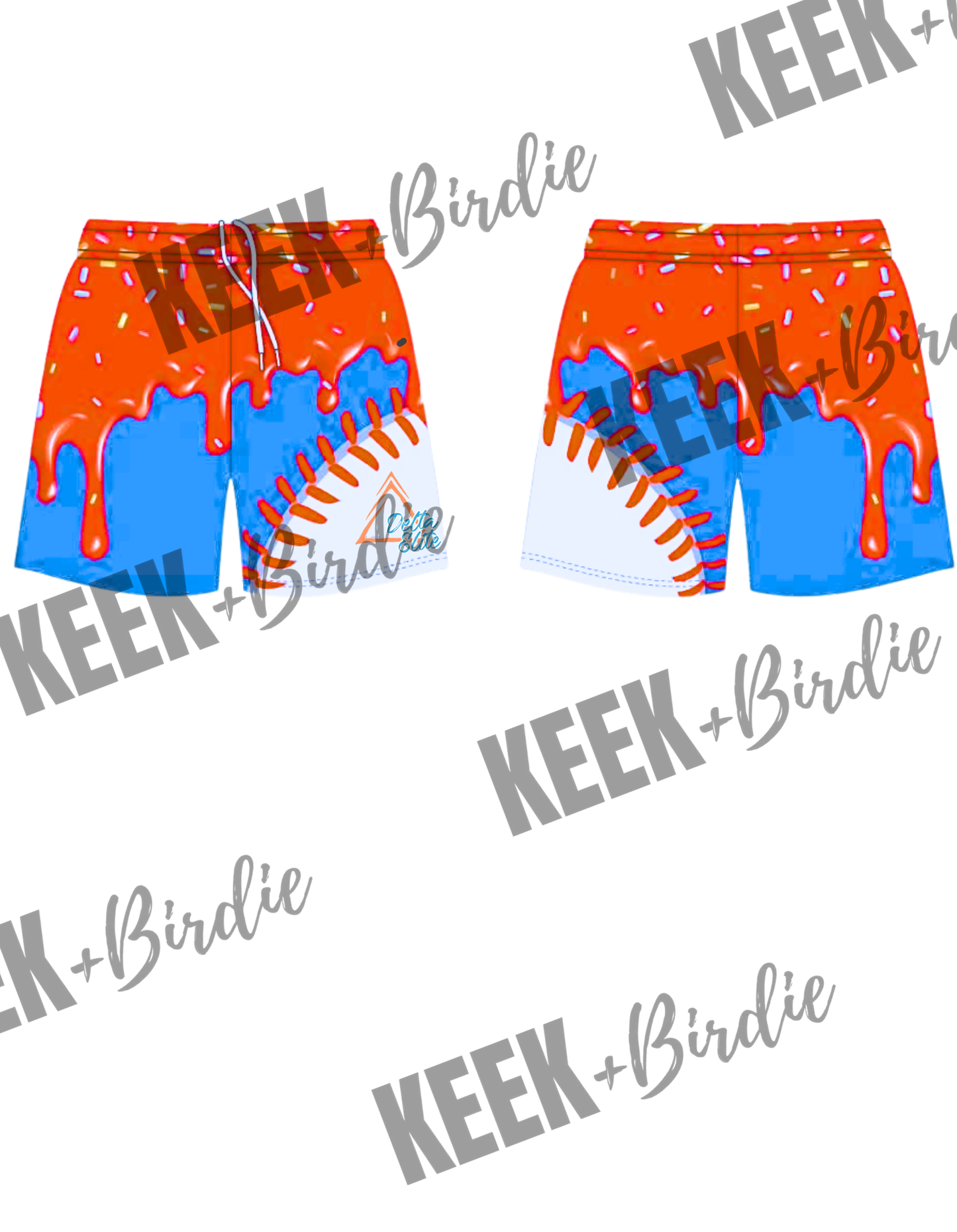 DE shorts drippy seams