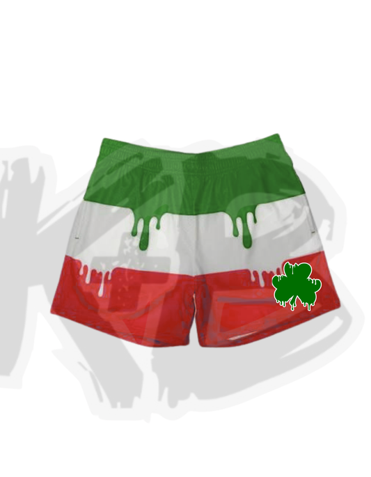 Rocks tri color drip shorts