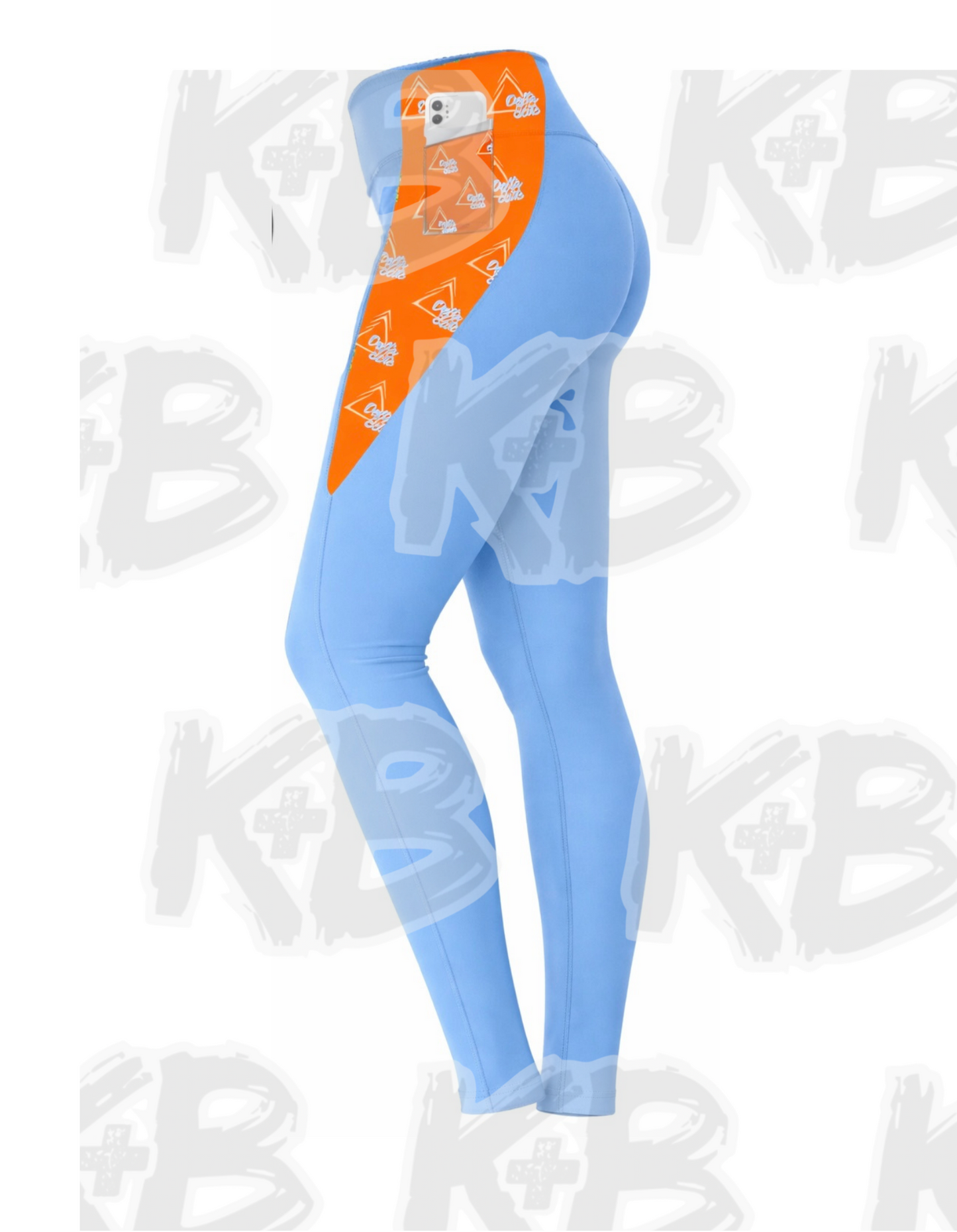 DE leggings cola blue/orange