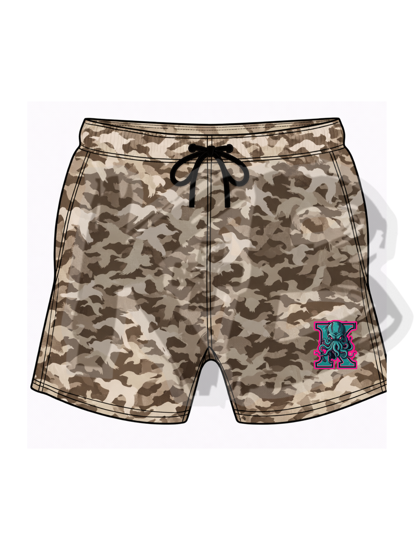 OKK shorts birds camo