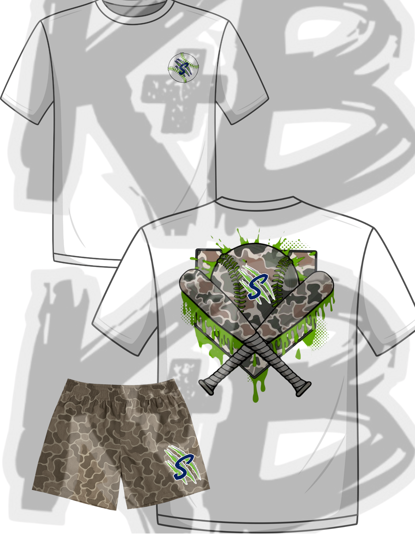 Savage Set camo drippy bat