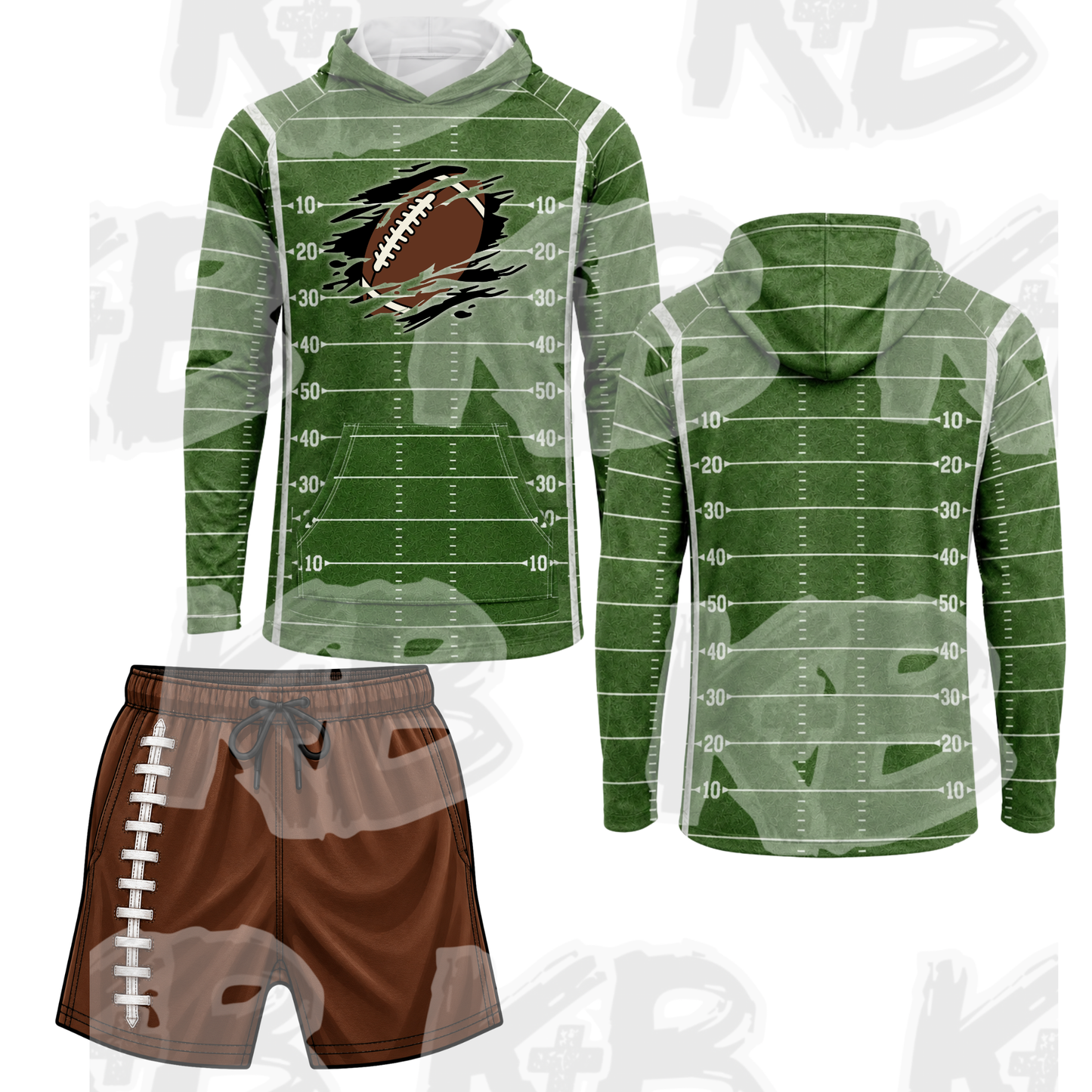 KB football LS hooded set