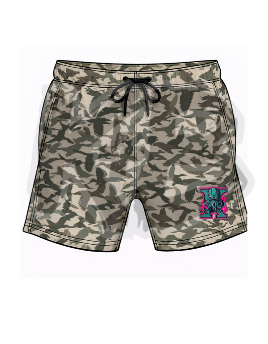 OKK shorts camo birds