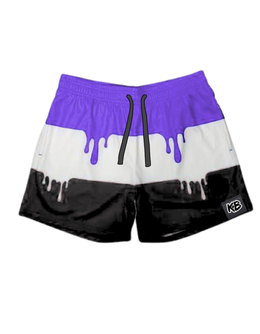 KB shorts triple slime purple white black