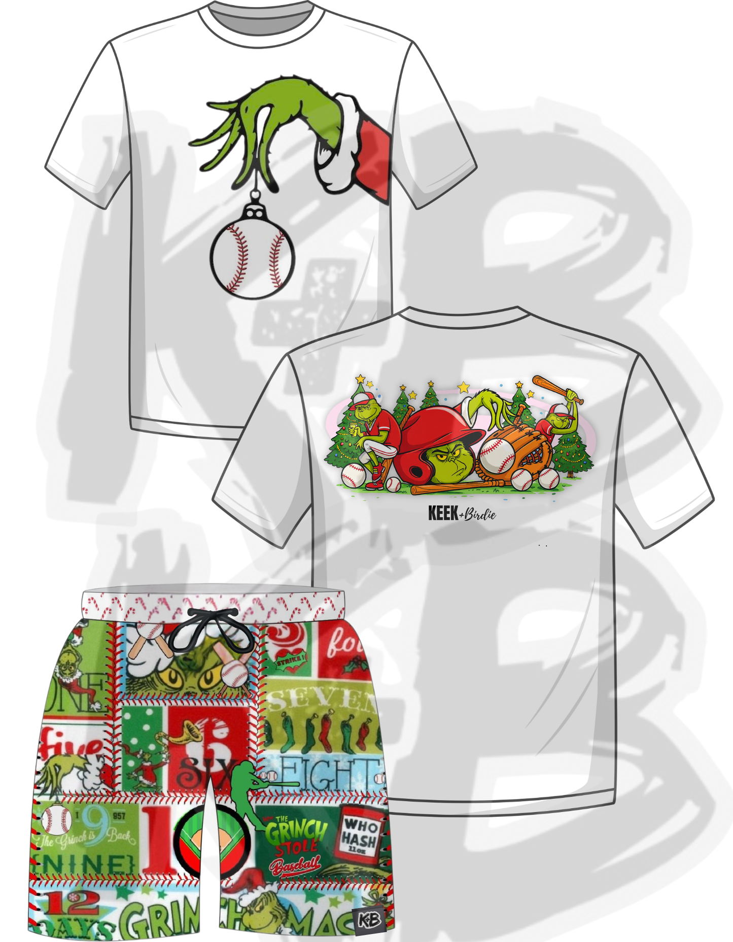 KB Grinchmas Baseball Set