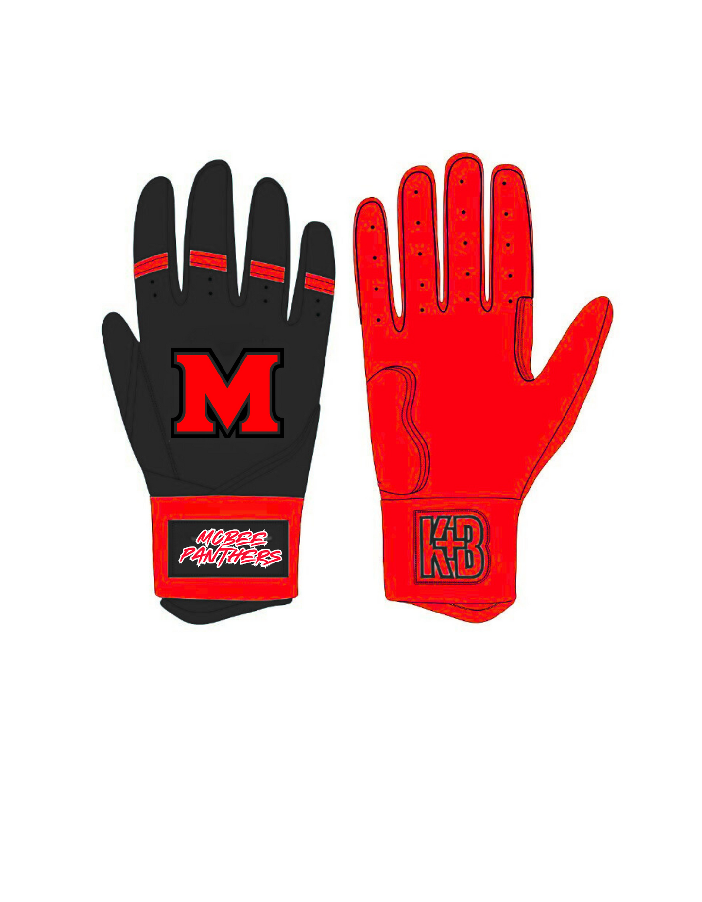 McBee Panthers Batting Gloves