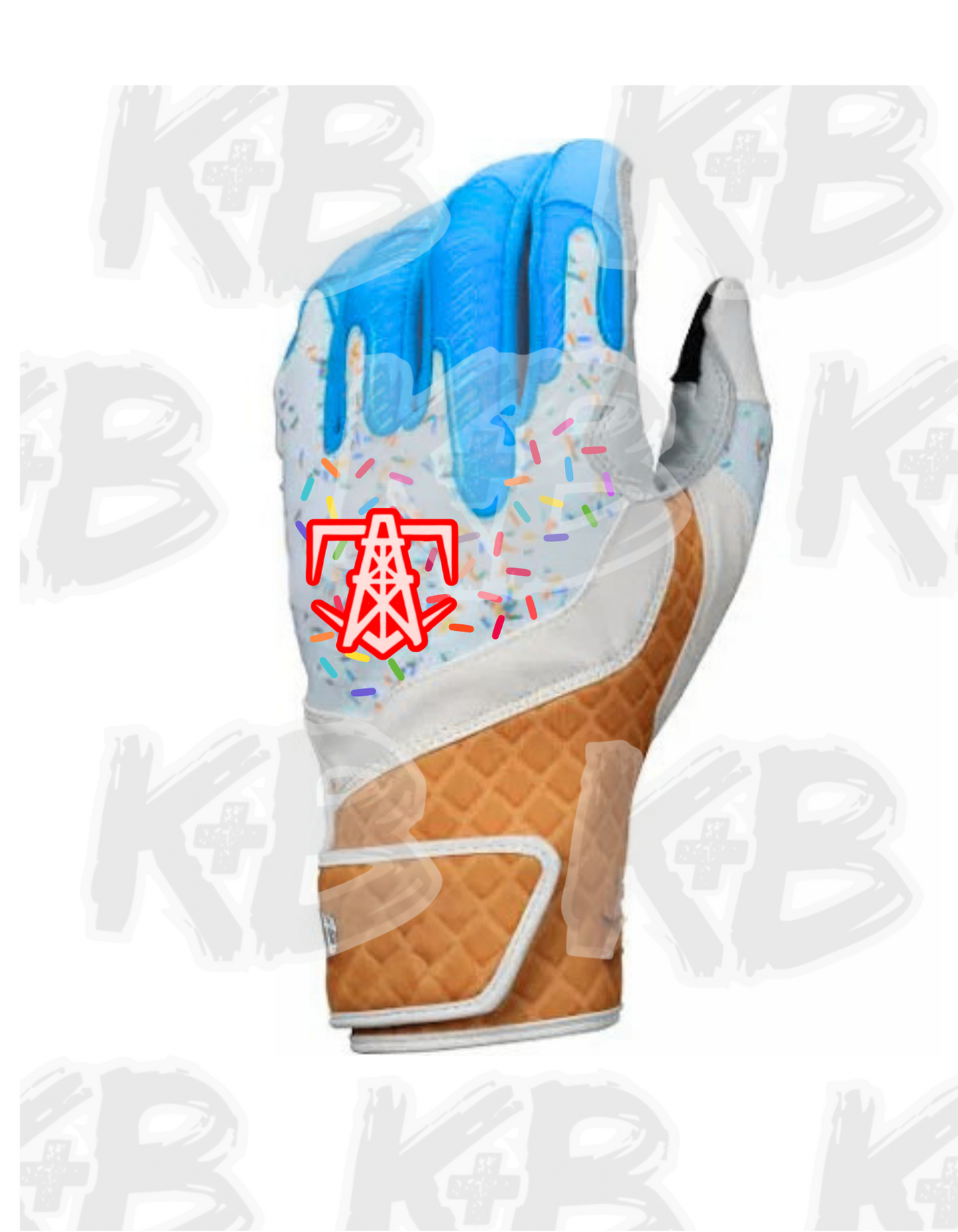 OB custom batting gloves