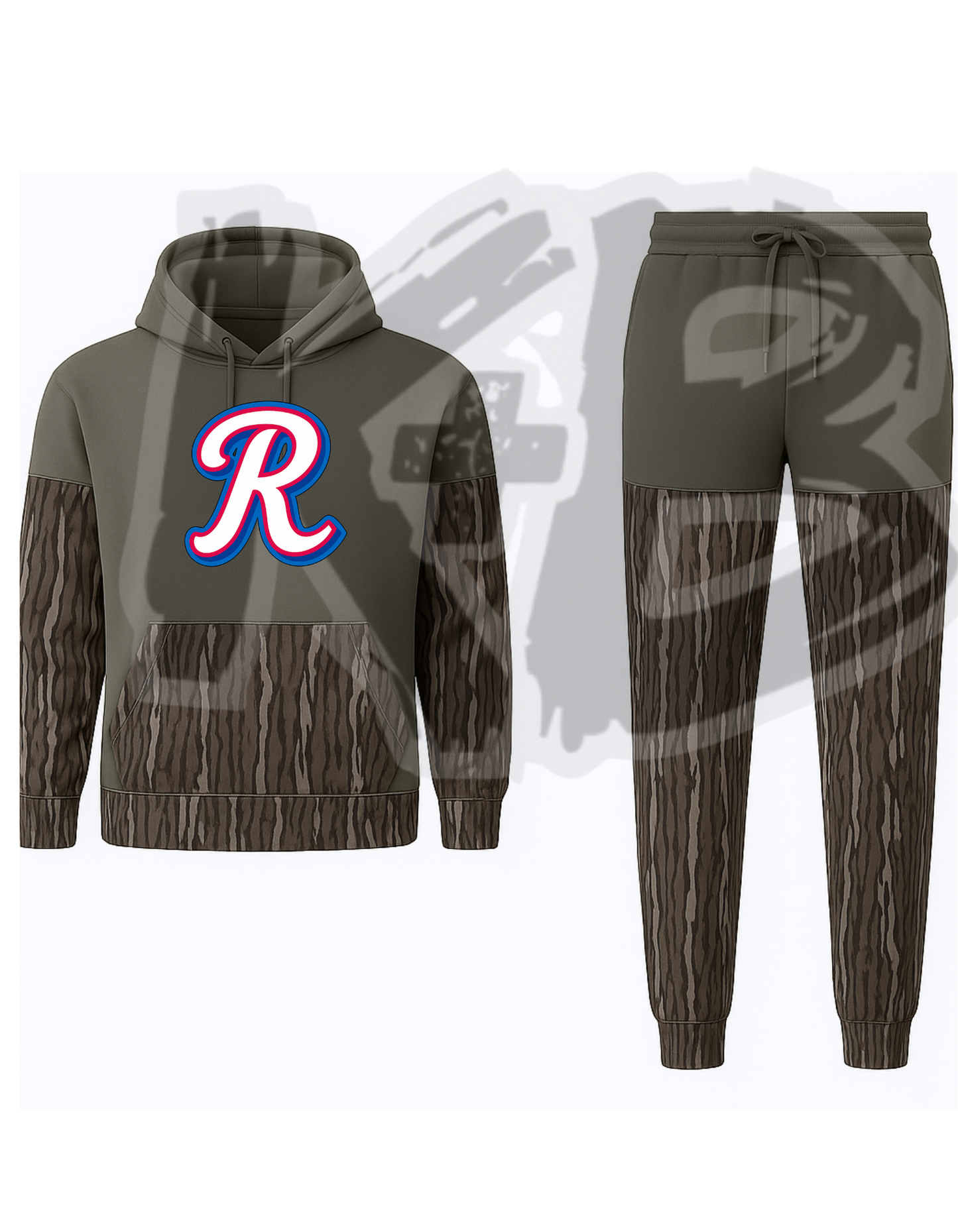 CR hoodie/jogger set camo grey