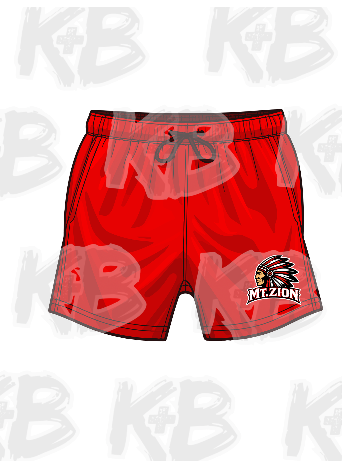 MTZ shorts traditional red