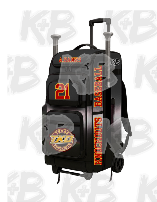 TKO bat bag with trolley