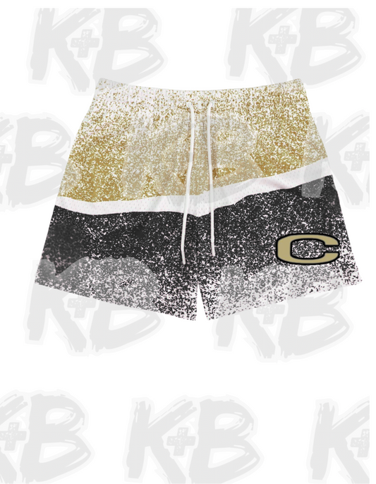 CC Shorts spray paint