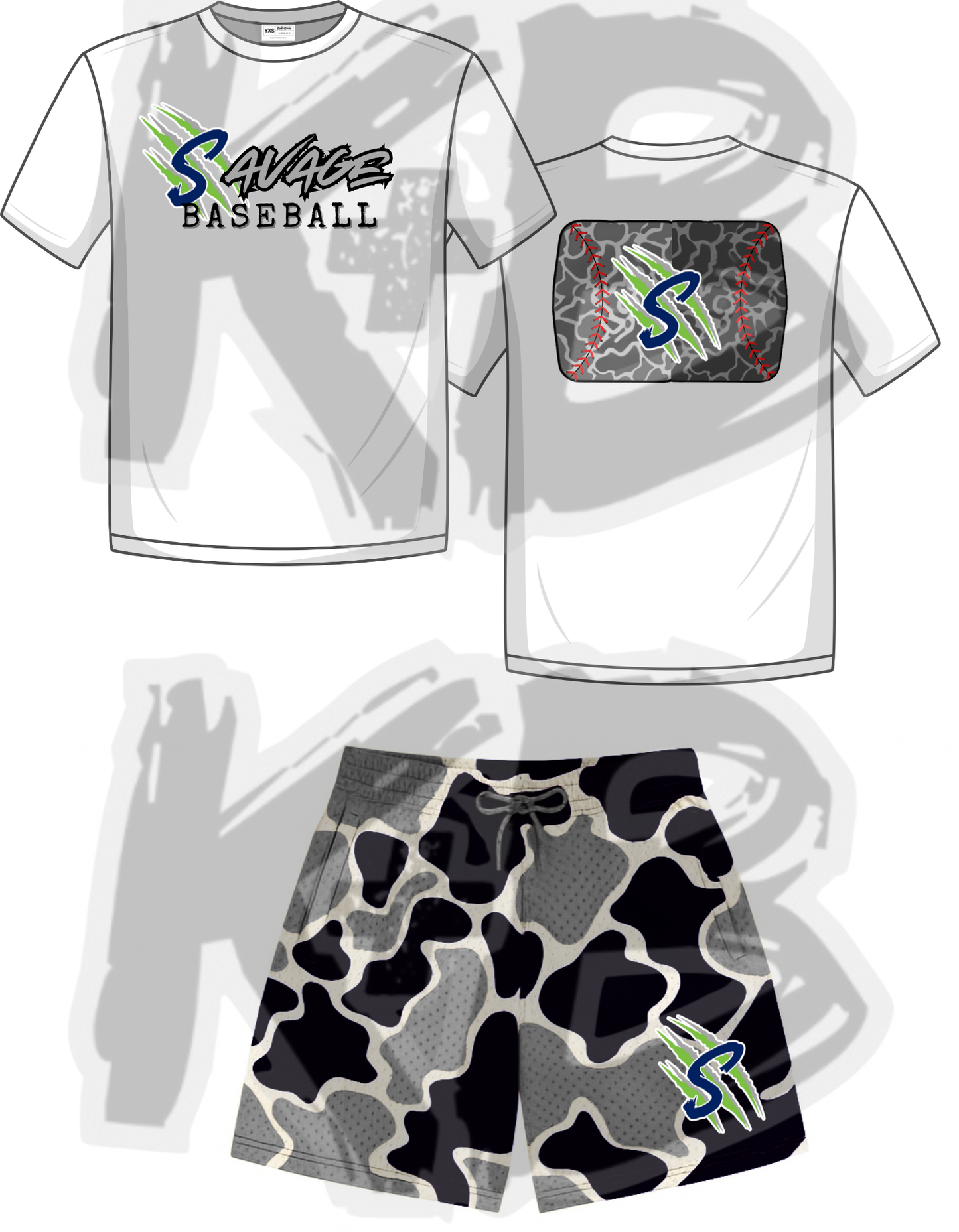 Savage blk/grey camo set
