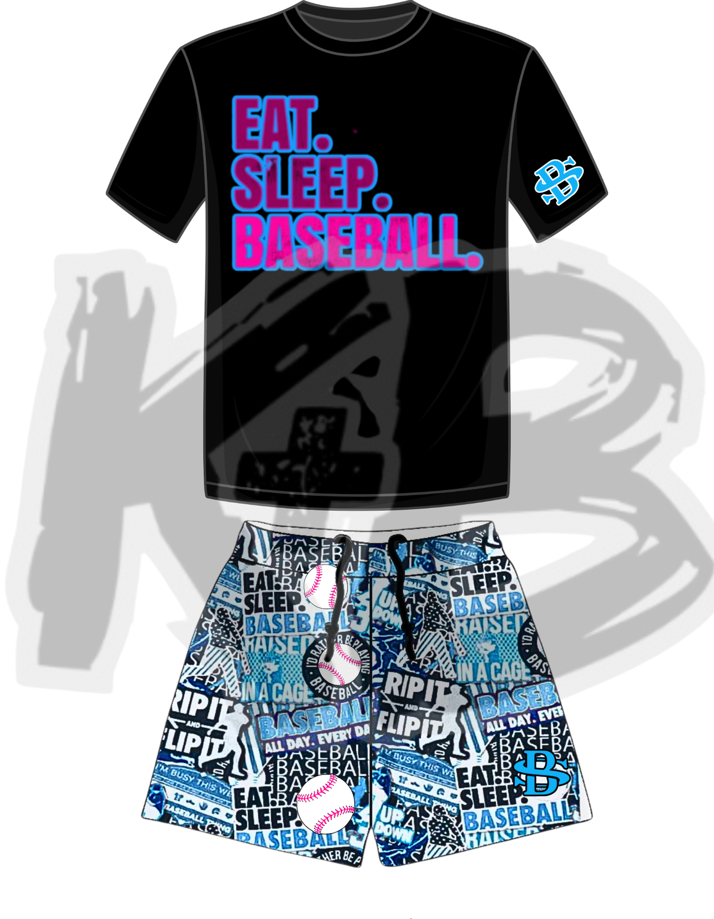 BS set eat sleep baseball 2
