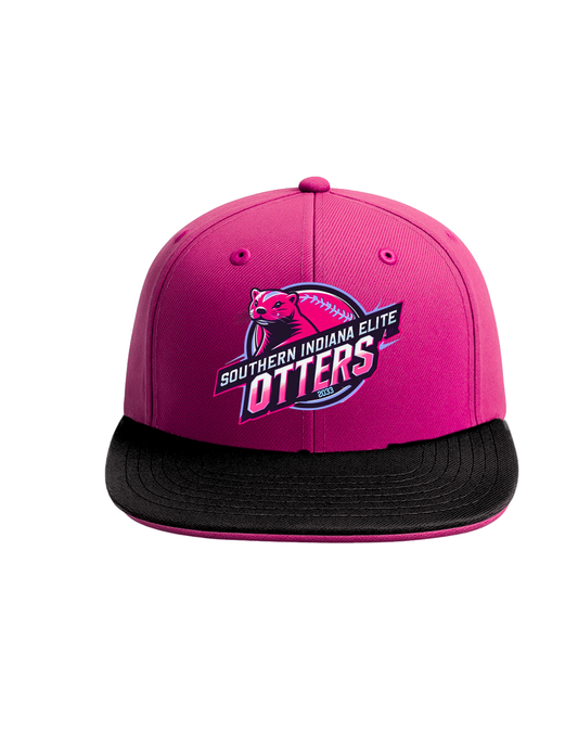 Otters Hat-Snapback Pink/Black Bill