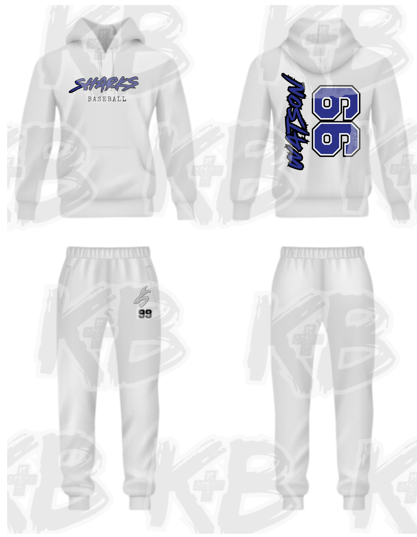 Sharks Hoodie/Jogger Set