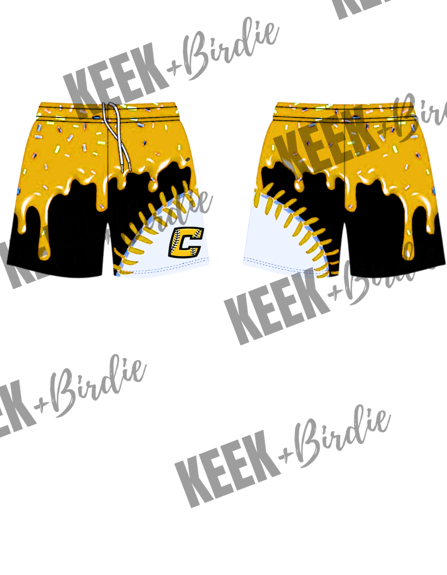 Canes Shorts drippy seams