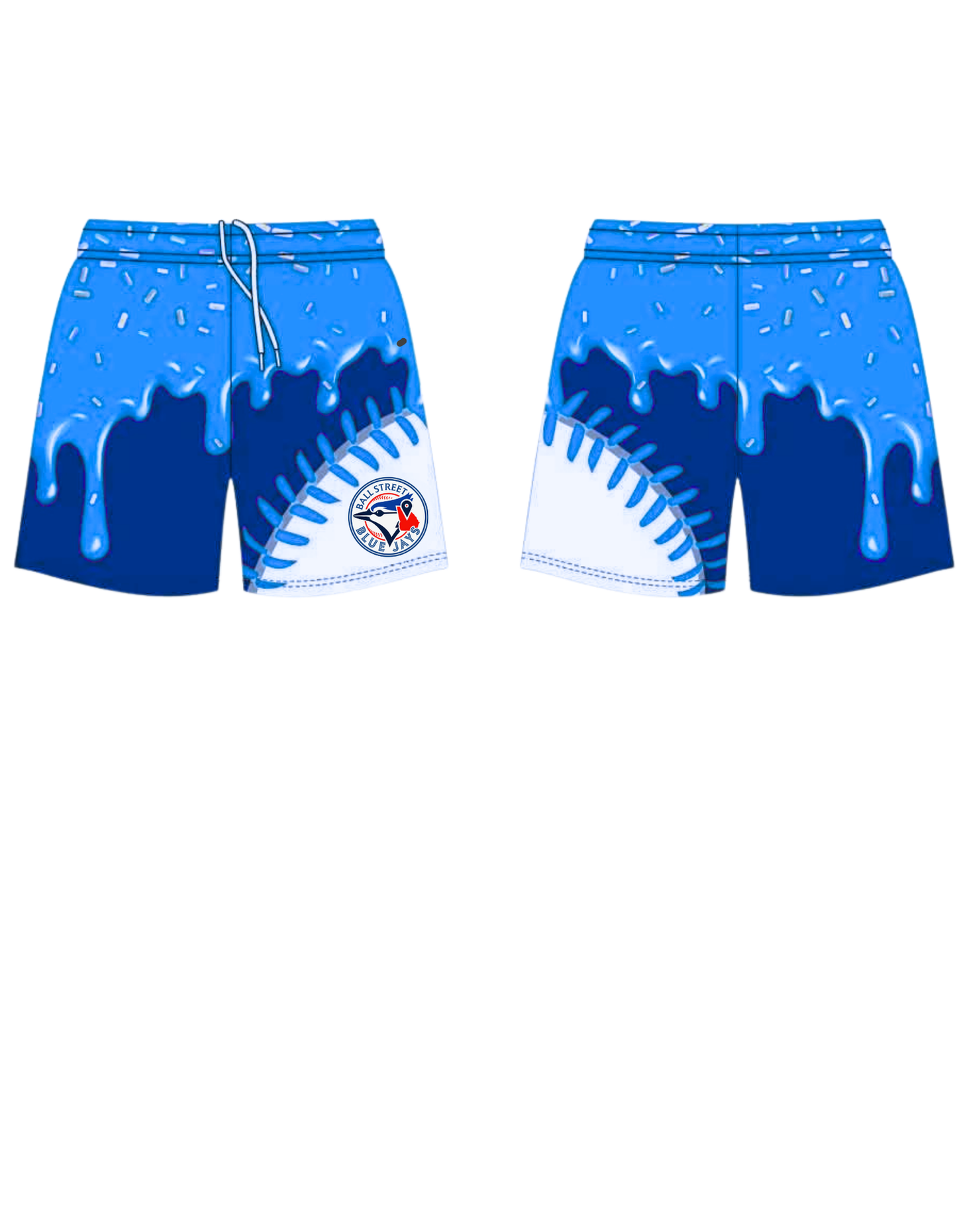 Ball St. drippy seams shorts