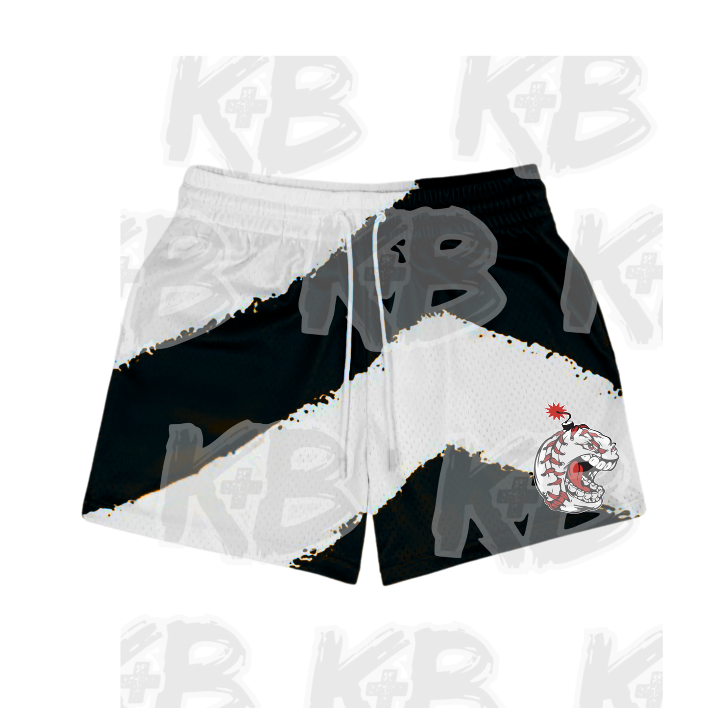 OB shorts blk white