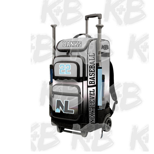 NLP bat bag w/trolley wheels
