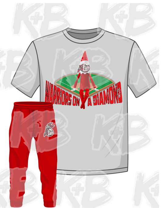 WB Warriors on a diamond shirt/joggers set
