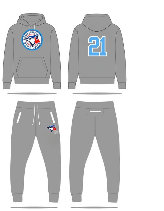 Ball St hoodie/jogger grey set